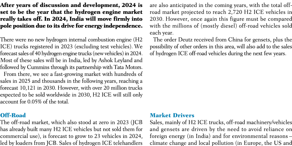 After years of discussion and development, 2024 is set to be the year that the hydrogen engine market really takes of...