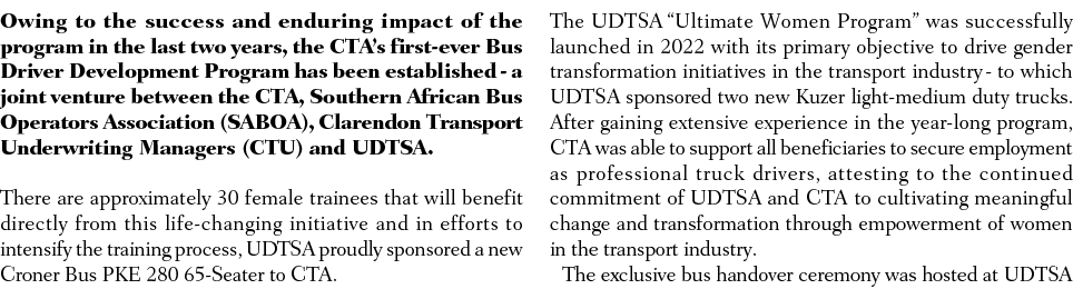 Owing to the success and enduring impact of the program in the last two years, the CTA’s first ever Bus Driver Develo...