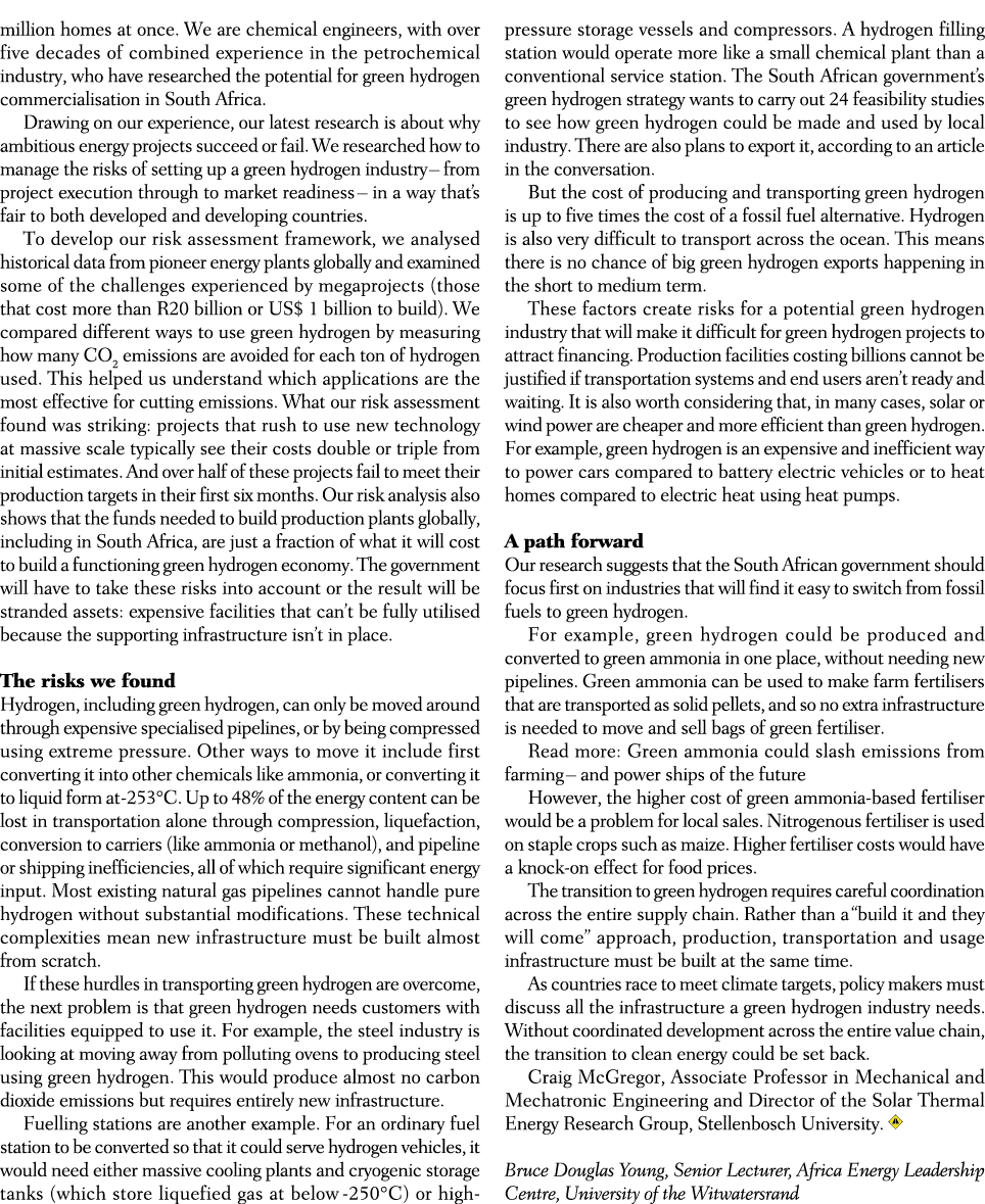million homes at once. We are chemical engineers, with over five decades of combined experience in the petrochemical ...