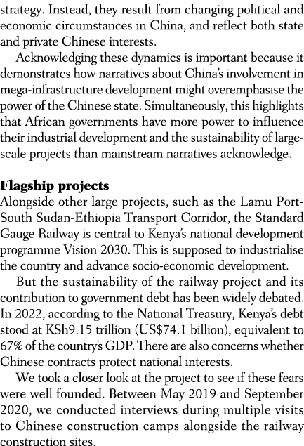 strategy. Instead, they result from changing political and economic circumstances in China, and reflect both state an...